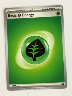 Pokemon TCG Ink Error Printer Hickey Error 2023 Grass Energy Near Mint - Image 1
