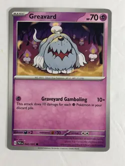 Pokemon TCG Paldean Fates Printer Hickey Error Greavard 042/091 Near Mint - Image 1