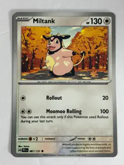 Pokemon TCG Prismatic Evolutions Ink Smear Error Miltank 081/131 Near Mint - Image 1