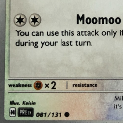 Pokemon TCG Prismatic Evolutions Ink Smear Error Miltank 081/131 Near Mint - Image 2