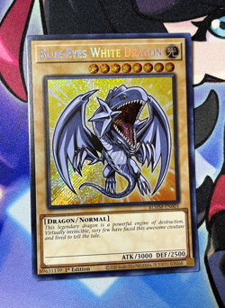 Blue-Eyes White Dragon BLMM-EN001 SECRET RARE YUGIOH NM 1st Ed - CHIBI Artwork - Image 1