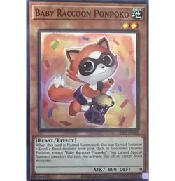 Yugioh - Baby Raccoon Ponpoko (Super Rare) (Unlimited) - OP22-EN005 P - Image 1