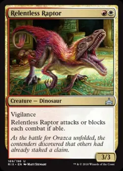 Relentless Raptor -Foil Light Play MTG Rivals of Ixalan - Image 1