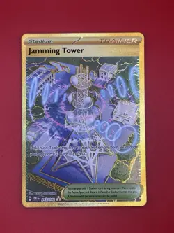 Pokemon TCG Jamming Tower Hyper Rare Card 243/182 Destined Rivals - Image 1