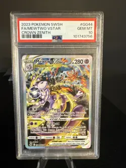 2023 Pokemon Mewtwo VSTAR Crown Zenith GG44/GG70 PSA 10 GEM MT - Image 1