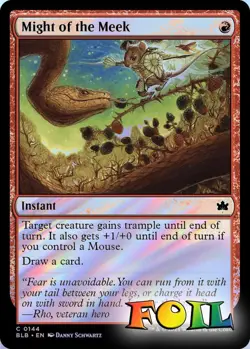 Might of the Meek 0144 MTG Bloomburrow Common NP Foil - Image 1