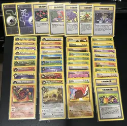 MP (Unlimited) COMPLETE Pokemon TEAM ROCKET Set 48-Card UNCOMMON/COMMON WOTC - Image 1