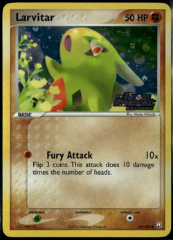Larvitar Reverse Holo 62/109 ex Team Rocket Returns 2004 LP Pokemon Card - Image 1