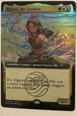 Magic The Gathering X Avatar Katara The Fearless Promo Card SDCC 2025 IN HAND - Image 1