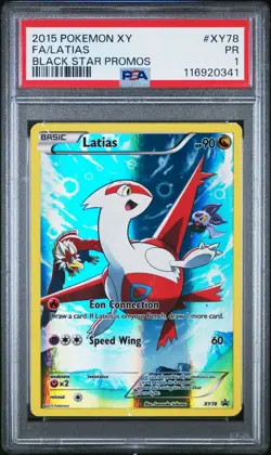2015 PSA 1 Pokemon XY Latias Full Art Black Star Promo Card XY78 Card POP 1 - Image 1
