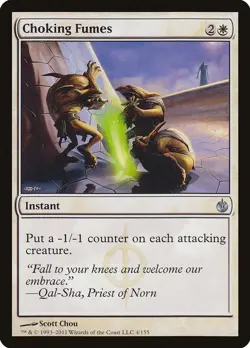 Choking Fumes 4/155 MTG Mirrodin Besieged Uncommon LP - Image 1
