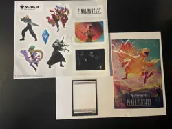 MTG Final Fantasy Blank Hero Token, Sticker Sheet and Poster - WPN Promo Items - Image 1