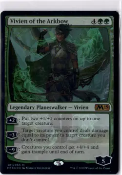 Vivien Of The Arkbow NM/M* FOIL Core Set 2019 M19 ENGLISH mtg -UnltdCards - Image 1