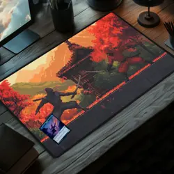 8-bit Ninja Showdown, Magic The Gathering Playmat, MTG, TCG Large Mousepad, - Image 3