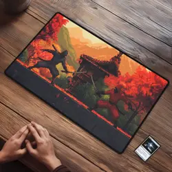 8-bit Ninja Showdown, Magic The Gathering Playmat, MTG, TCG Large Mousepad, - Image 4