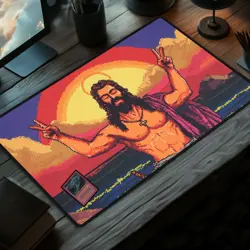 8-bit Jesus, Magic The Gathering Playmat, MTG, TCG Large Mousepad, - Image 3