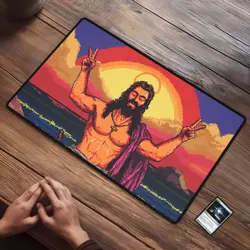 8-bit Jesus, Magic The Gathering Playmat, MTG, TCG Large Mousepad, - Image 4