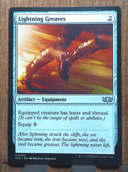 MTG🔥 Lightning Greaves ( Commander: Tarkir: Dragonstorm ) NEAR MINT❤💕 - Image 1