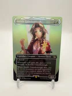 MTG Aerith Gainsborough (Borderless Foil) Final Fantasy 0374 FFVII FF7 NM - Image 1