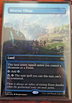 MTG Borderless Foil - Mistrise Village - Dragons of Tarkir [Good Condition] - Image 1