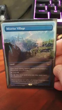 MTG Borderless Foil - Mistrise Village - Dragons of Tarkir [Good Condition] - Image 2