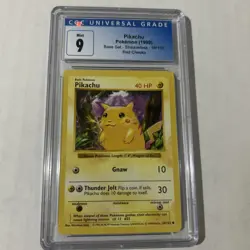 CGC 9 MINT Pikachu 1999 Base Set 58/102 Shadowless Red Cheeks Pokemon Card - Image 2
