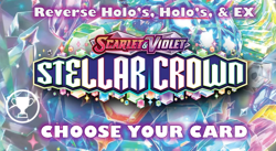 Pokemon TCG Scarlet Violet Stellar Crown Holo, Rev Holo, EX, 001/142 YOU PICK! - Image 1