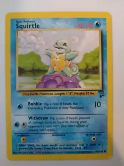 2 Pokemon Base Set SQUIRTLE 63/102 Common Cards - Image 5