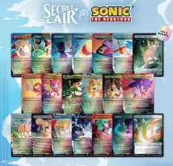 MTG Magic The Gathering X Secret Lair SONIC Rainbow Foil Set In Hand - Image 2