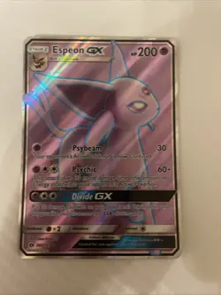 Pokemon Espeon GX 140/149 Ultra Rare Full Art Holo Sun & Moon Base Set - Image 1