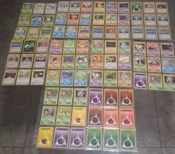 🔥TCG 90 Pokemon cards binder team Rocket Base set 2 Gym Challenge Gym Heroes - Image 1