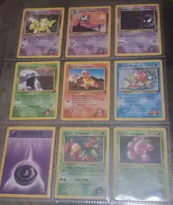 🔥TCG 90 Pokemon cards binder team Rocket Base set 2 Gym Challenge Gym Heroes - Image 2