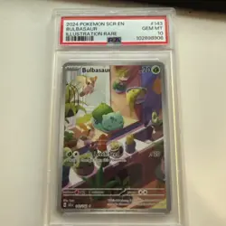 Pokemon Bulbasaur 143/142 Illustration Rare Stellar Crown PSA 10 GEM MINT - Image 1