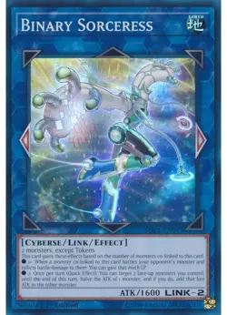 Yugioh - Binary Sorceress (Super Rare) (1st Edition) - SDCL-EN043 P - Image 1