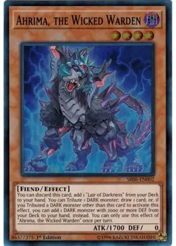 Yugioh - Ahrima, the Wicked Warden (Super Rare) (1st Edition) - SR06-EN002 P - Image 1