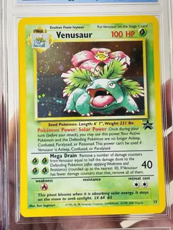 CGC 8.5 Venusaur Black Star Promo 13 Holo SWIRL Pokemon Card psa - Image 4