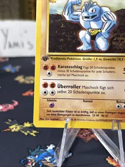 Pokemon Card - Machoke Maschock German 1st Edition Base Set 34/102 Uncommon Wow! - Image 3