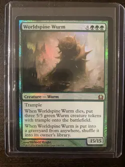Worldspine Wurm FOIL Return to Ravnica Moderately Played Mythic Rare CARD - Image 1