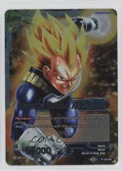 2017 Dragon Ball Super Card Game Promos Vegeta // Furious Awakening #P-163 0yq9 - Image 2
