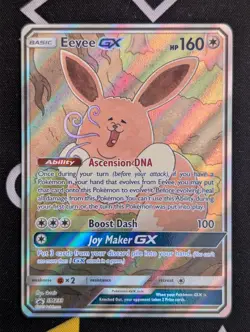 Eevee GX SM233 Full Art Promo Black Star Ultra Rare Holo Pokemon TCG Card - Image 1