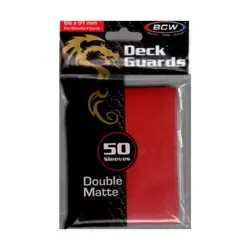 BCW Card Sleeves Double Matte Card Sleeves - Red (50) New - Image 1