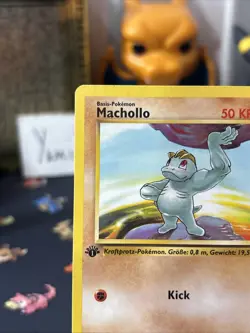1st Edition German Machop / Machollo Base Set 1999 Pokemon Centerd & Clean Card! - Image 3