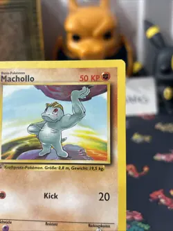 1st Edition German Machop / Machollo Base Set 1999 Pokemon Centerd & Clean Card! - Image 4