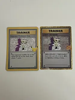 Imposter Professor Oak 73/102 Celebrations English & Japanese 2 Card Lot NM/M - Image 1