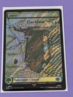 MTG: The Lord of the Rings: Forest Full Art Surge Foil #0721 Basic Land - NM - Image 1