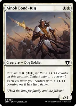 Ainok Bond-Kin 7 CMM Chris Rahn Outlast Foil Dog Soldier MTG 2023 - Image 1