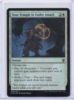 Your Temple Is Under Attack 52/361 Foil MTG CLB LP - Image 1