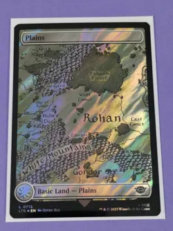 MTG: The Lord of the Rings: Plains Full Art Surge Foil #0713 Basic Land - NM - Image 1