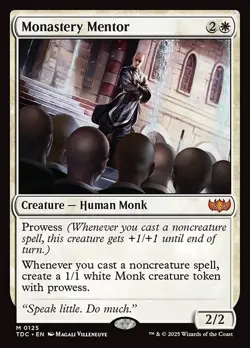 Monastery Mentor TDC 125 Mythic Rare MTG - Image 1