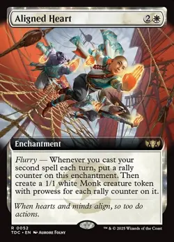 Aligned Heart Extended Art TDC 52 Rare MTG - Image 1